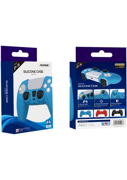 Sony Dobe Playstation 5 Uyumlu Dualsense Gamepad Slikon Koruyucu Set, Ps5 Slikon Kılıf-Mavi fırsatları
