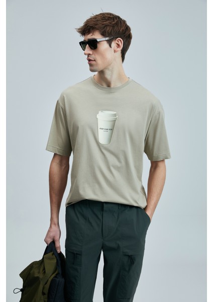 Omen Modern Grafik T- Shirt Siyah