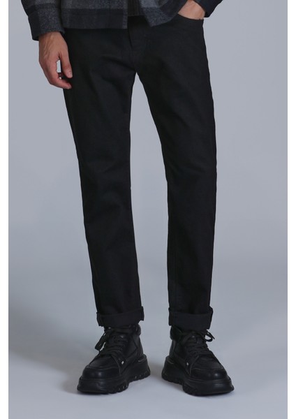 Anton Smart Jean Erkek Pantolon Slim Fit Siyah
