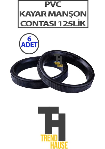 Pvc Kayar Manşon Contası 125 Lik 6 Adet