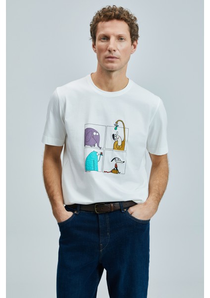 Funky Modern Grafik T- Shirt Siyah