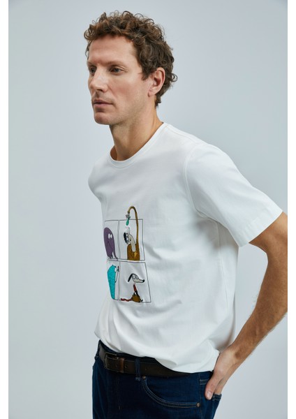 Funky Modern Grafik T- Shirt Siyah