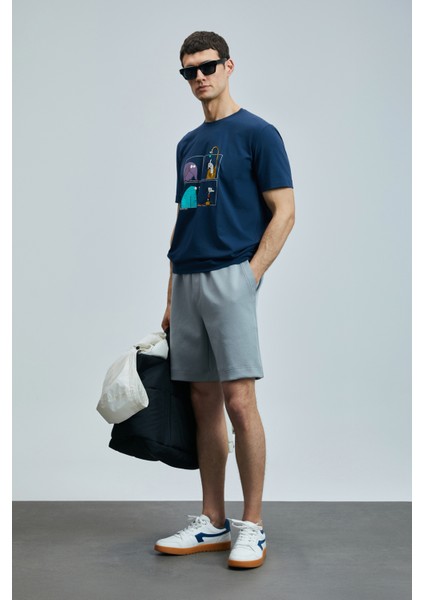Funky Modern Grafik T- Shirt Siyah