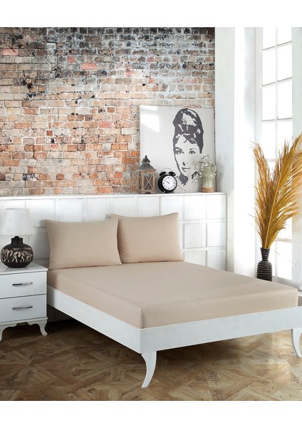 Flex Cotton Ranforce Pamuklu Çift Kişilik Lastikli Çarşaf Takımı (Yastık Kılıflı)