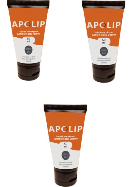 Apolip Kremi 50ML 3 Adet / Apolip Hemorrhoid Cream 50ML 3 Pieces