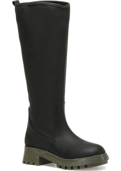 CW22063 2PR Haki Kadın Düz Çizme