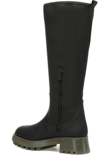 CW22063 2PR Haki Kadın Düz Çizme