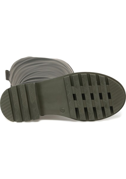 CW22063 2PR Haki Kadın Düz Çizme