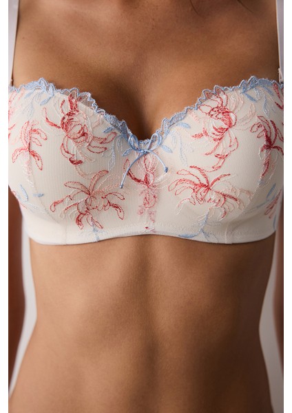 Lotus Broderie Açık Bej Sütyen
