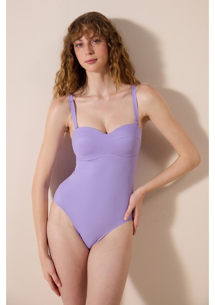 Basic New Lotus Korseli Mor Mayo