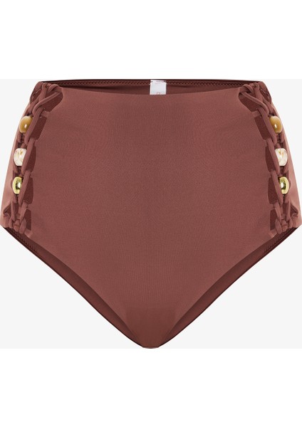 Açık Kahverengi Astrid High Yüksek Bel Bikini Altı