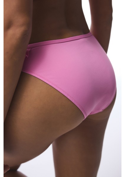 Pembe Begonia Fırfırlı Bikini Altı