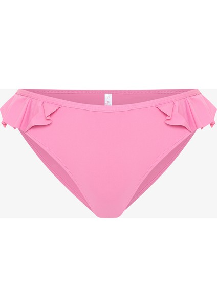 Pembe Begonia Fırfırlı Bikini Altı