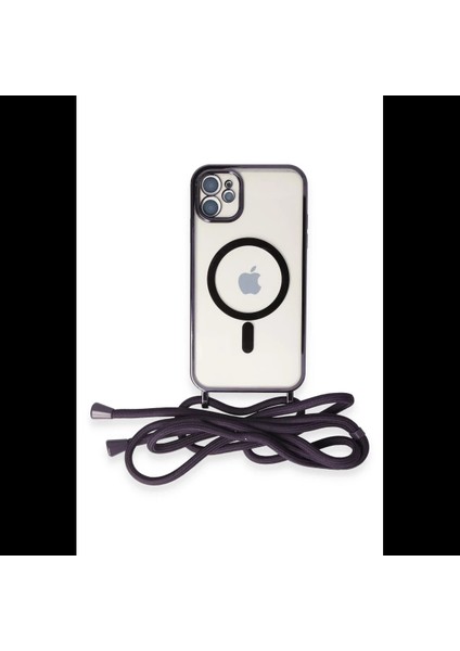 iPhone 11 Kılıf Divo Lazer Askılı Magsafe Kapak