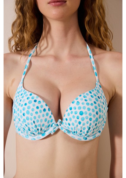 Drip Push Up Çok Renkli Bikini Üstü