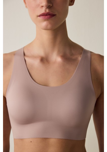#İzbırakmaz Açık Kahve Orta Destek Zero Feel Bra Spor Sütyeni