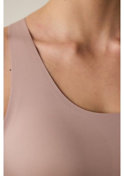 #İzbırakmaz Açık Kahve Orta Destek Zero Feel Bra Spor Sütyeni