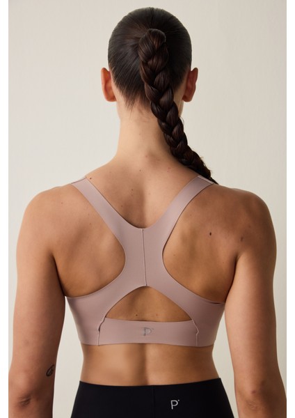 #İzbırakmaz Açık Kahve Orta Destek Zero Feel Bra Spor Sütyeni