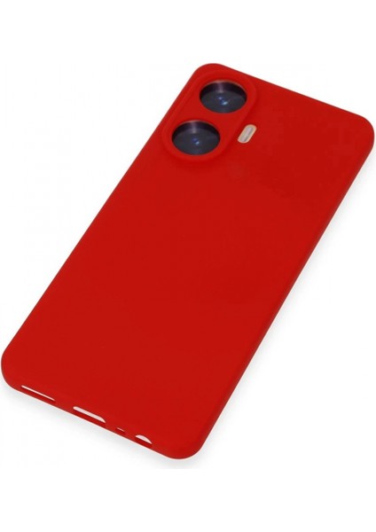 Realme C55 Kılıf Nano Içi Kadife Silikon - Kırmızı modelleri