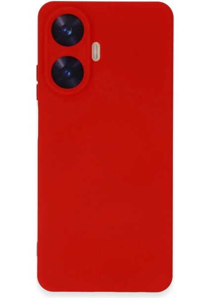 Realme C55 Kılıf Nano Içi Kadife Silikon - Kırmızı fırsatları