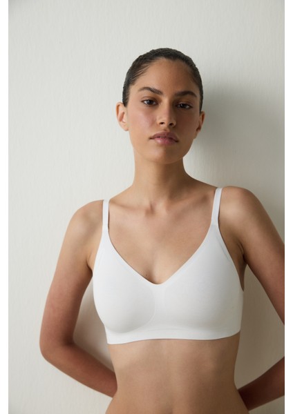 24 Saat İz Bırakmayan Kırık Beyaz Sütyen