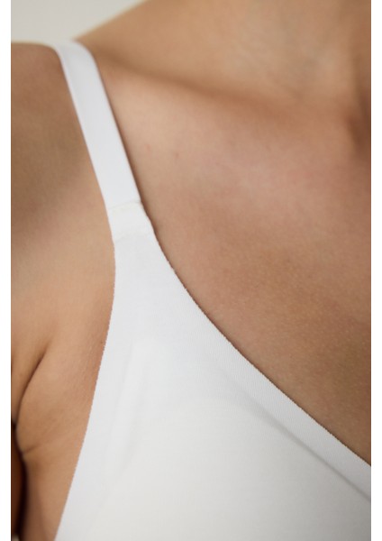 24 Saat İz Bırakmayan Kırık Beyaz Sütyen