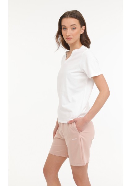 Wb V Neck 11SN227 4fx Beyaz Kadın Kısa Kol T-Shirt