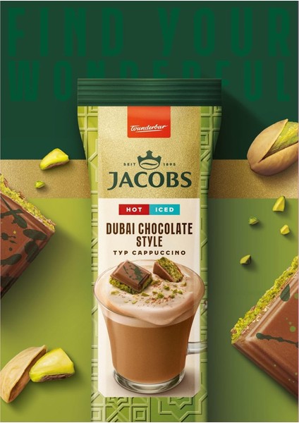 Dubai Çikolatalı Cappuccino 19,5 gr 8 Li Kutu modelleri