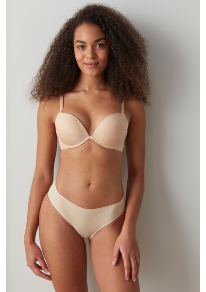 Wowbra Bej Push Up Sütyen