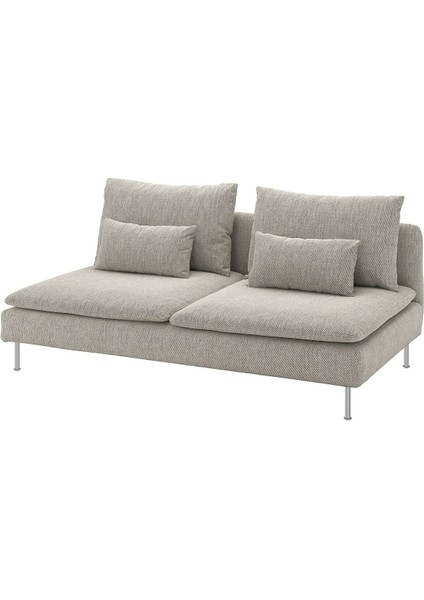 3'lü Kanepe, Viarp Bej-Kahverengi, Kolçaksız