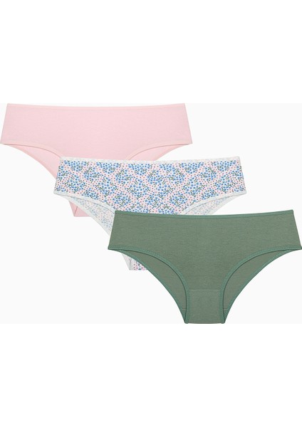 Sweet Bouquet 3lü Cover Çok Renkli Slip Külot