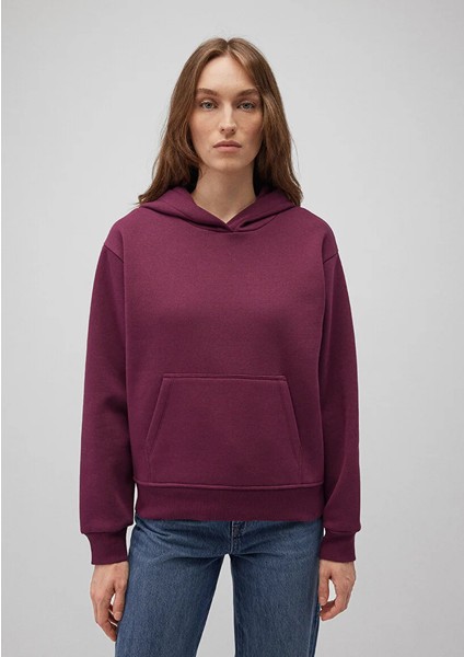 Kapüşonlu Bordo Basic Sweatshirt 167299-70670