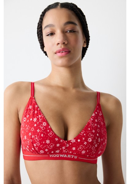 Harry Potter Soft Üçgen Kırmızı Sütyen