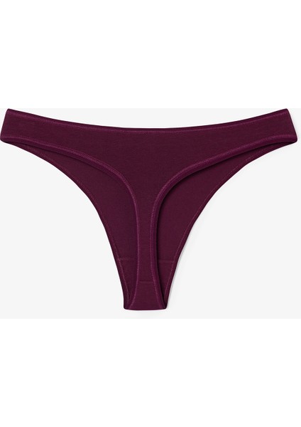 Çiçek Desenli Quiet Rose Normal Bel 3'lü Pamuklu Tanga Külot