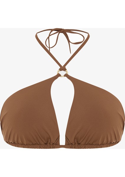 Kahverengi Libby Üçgen Bikini Üstü