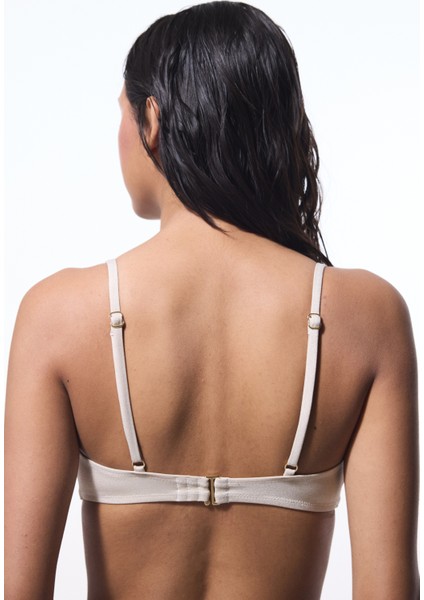 Ekru Jessi Tokalı Bikini Üstü