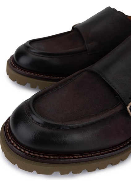 Erkek Hakiki Deri Kahverengi Casual Ayakkabı 668 891 Erk Ayk SK25-26 T.moro modelleri