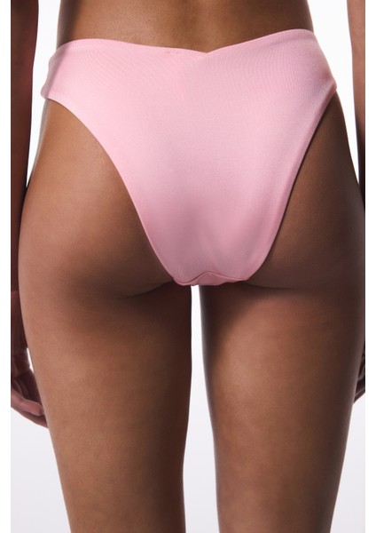 Pembe Boncuk Detaylı V Kesim Bikini Altı - Gamze Erçel Koleksiyonu