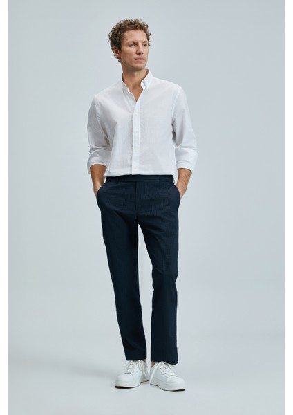 Lufian Ellery Erkek Basic Gömlek Regular Fit Beyaz