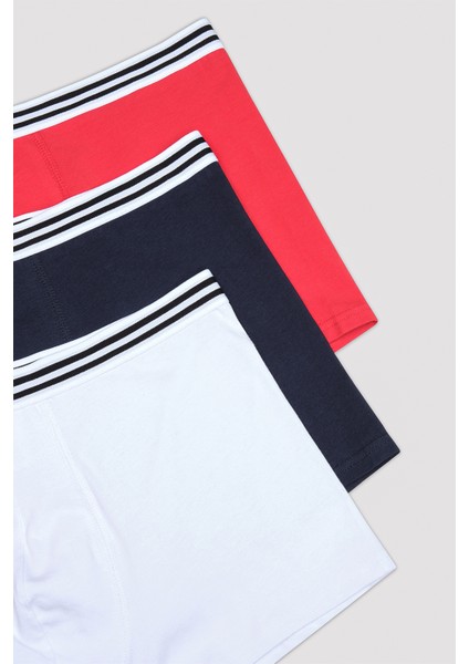 Erkek Pamuklu Renkli 3lü Boxer