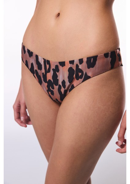 Clove Minimal Kesim Leopar Desenli Süper Brazılıan Bikini Altı