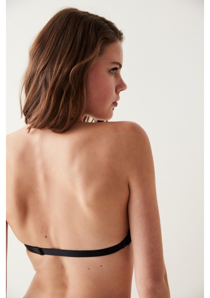 Dekoltemiz Multiway Siyah Dolgulu Push Up Sütyen