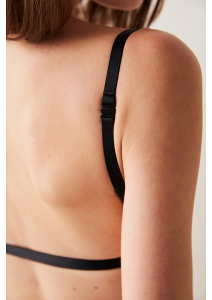 Dekoltemiz Multiway Siyah Dolgulu Push Up Sütyen