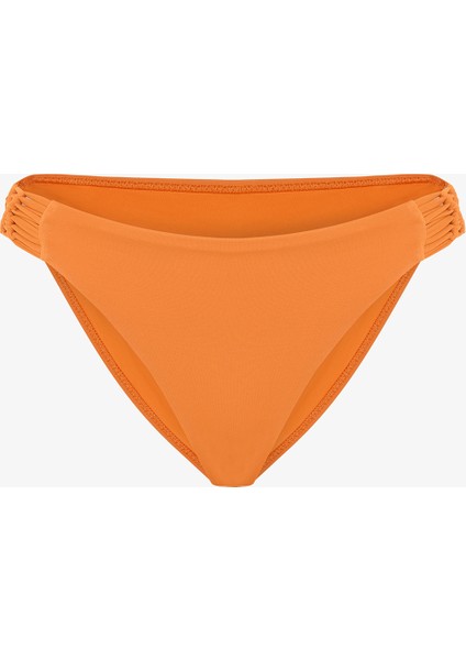 Turuncu Makrome Detaylı Bikini Altı