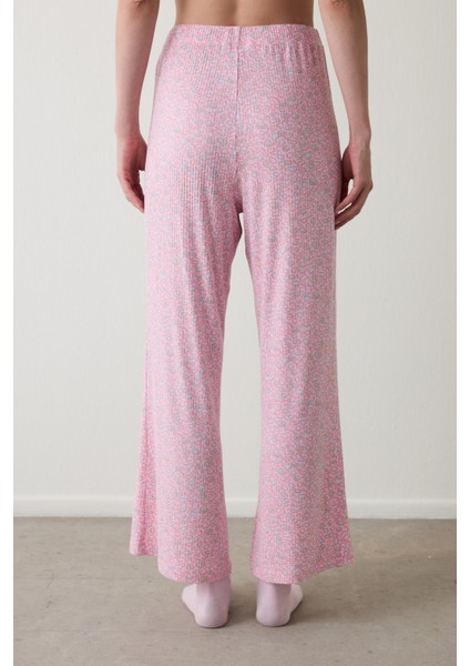 Açık Pembe Not Today Çiçekli Pijama Altı