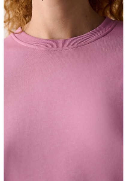 Pembe Rahat Kesim Eşofman Üstü
