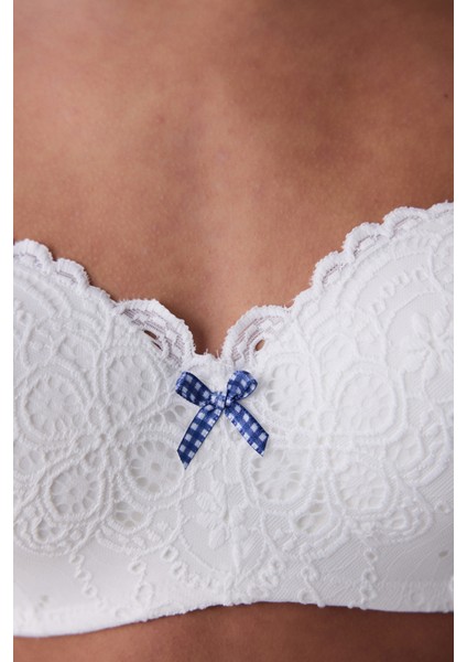 Lotus Lace Kırık Beyaz Straplez Sütyen