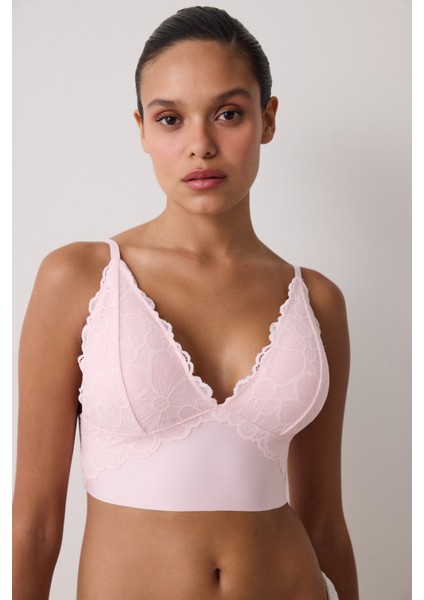 Broderie Pembe Bralet