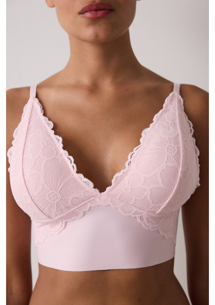 Broderie Pembe Bralet