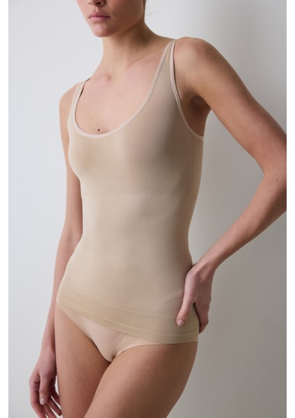 Dikişsiz Seamless Atlet Ten Rengi Korse